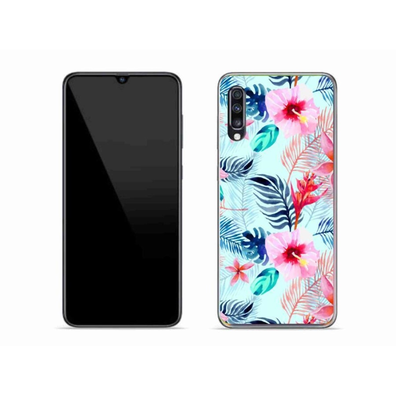 Zselés borítás mmCase Samsung Galaxy A70 - virágokhoz