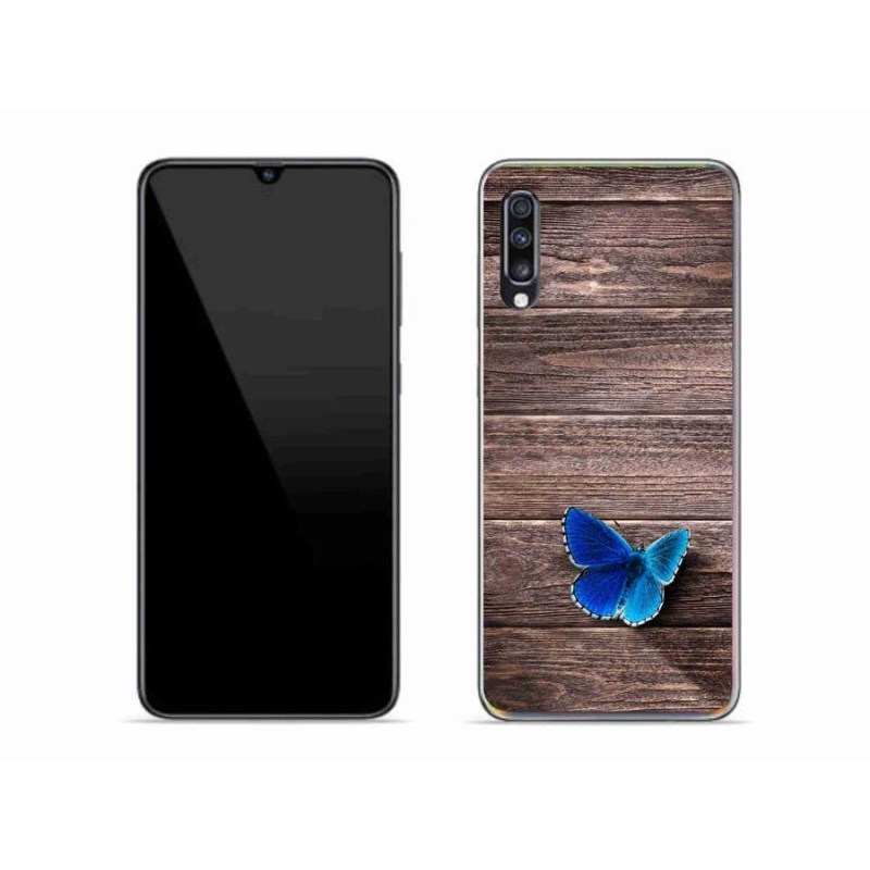 Gél védőhuzat mmCase Samsung Galaxy A70 - kék pillangó 1