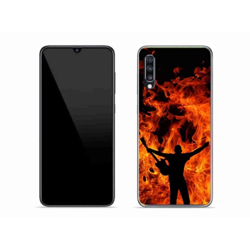 Gél borítás mmCase Samsung Galaxy A70 - zenész és tűz