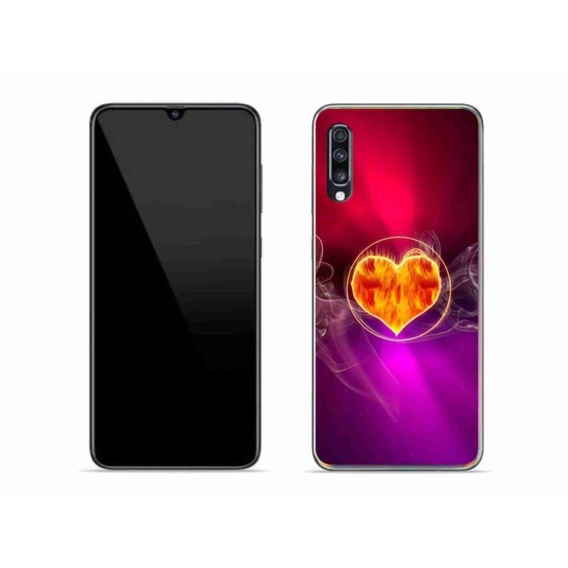 Gél borító mmCase a mobiltelefon Samsung Galaxy A70 - tüzes szív