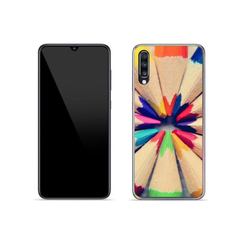 Gél védőhuzat mmCase Samsung Galaxy A70 készülékhez - zsírkréták