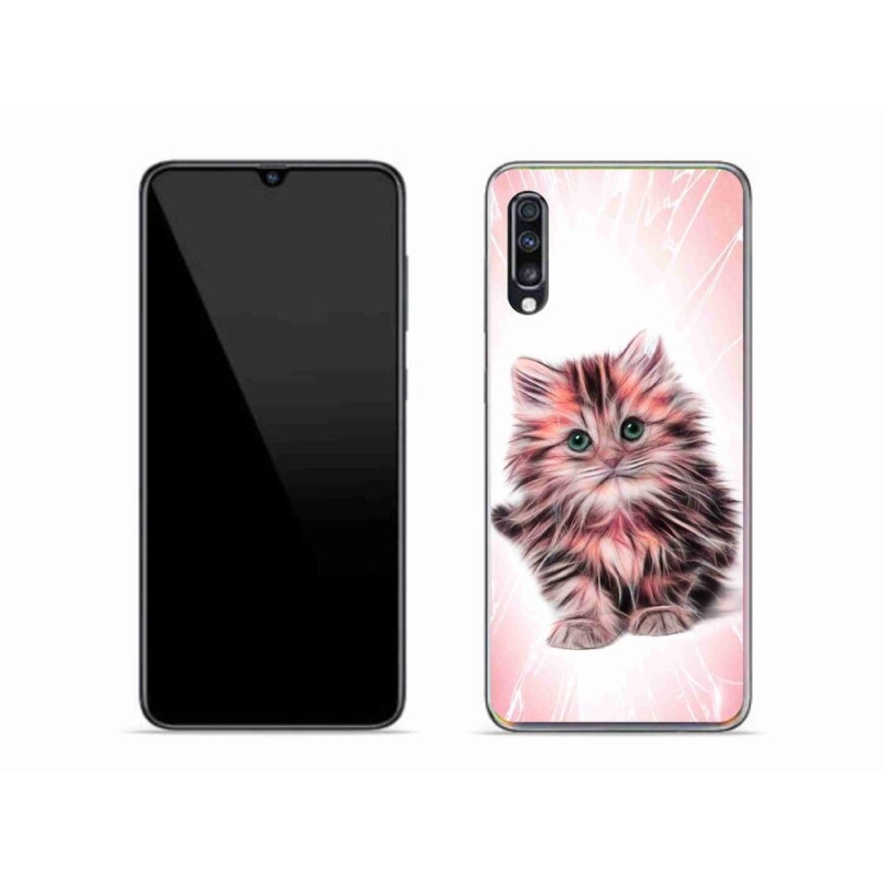 Gél borítás mmCase Samsung Galaxy A70 készülékhez - aranyos cica