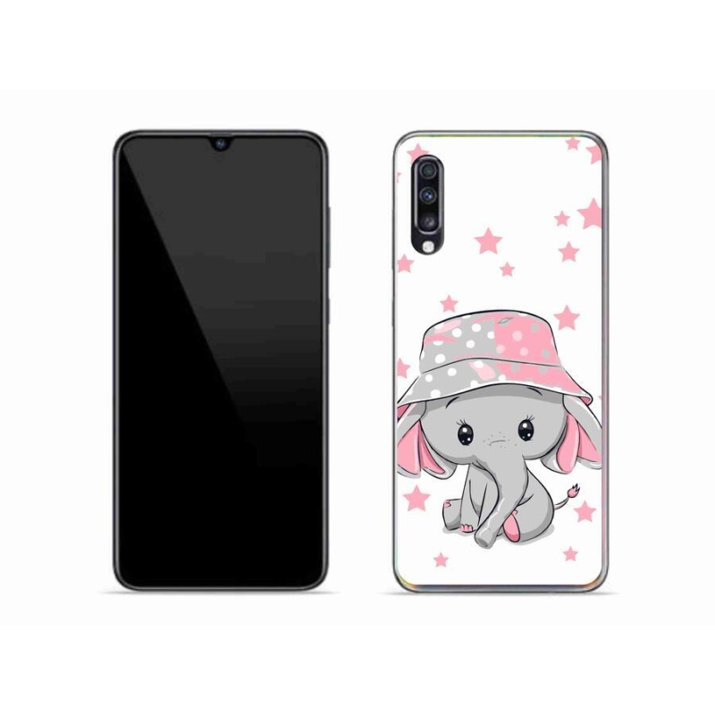 Gél védőhuzat mmCase Samsung Galaxy A70 készülékhez - rózsaszín elefánt
