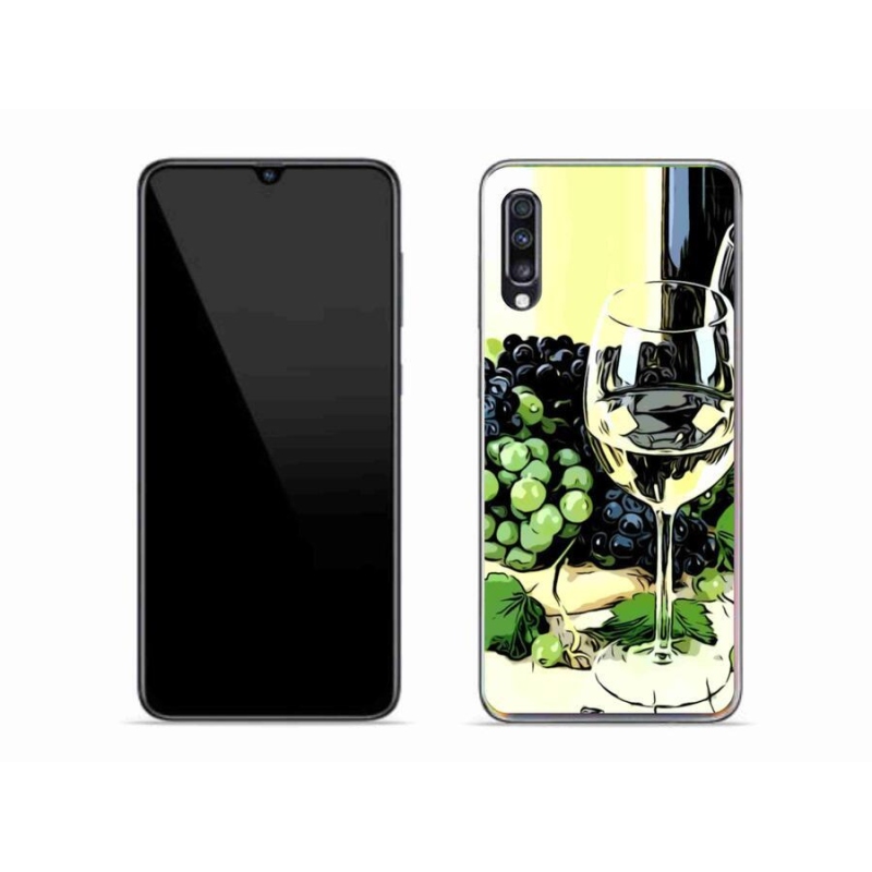 Gél borítás mmCase Samsung Galaxy A70 készülékhez - pohár bor