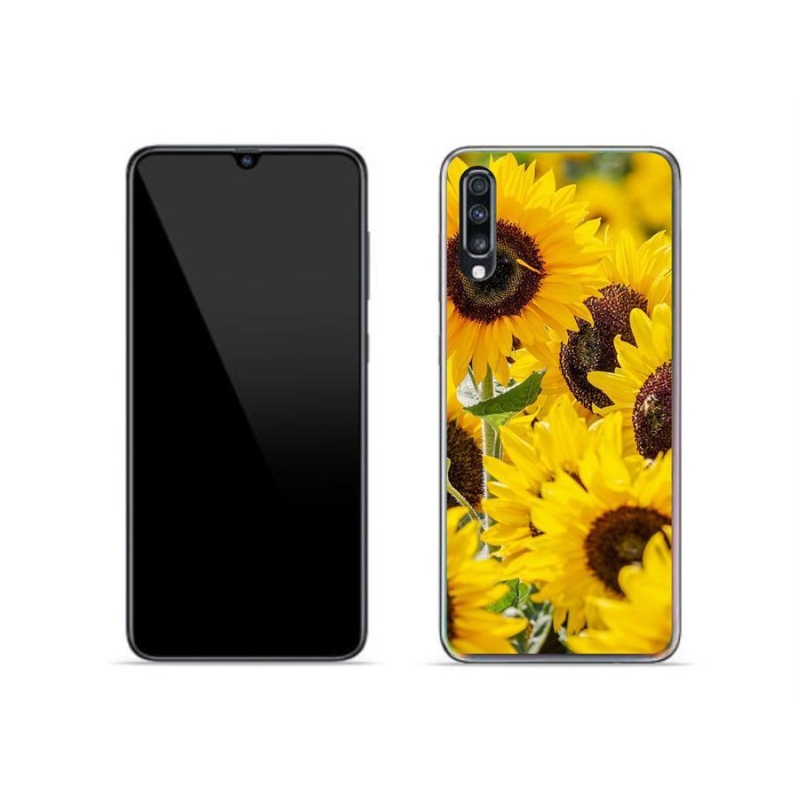 Zselés borítás mmCase Samsung Galaxy A70 készülékhez - Napraforgó