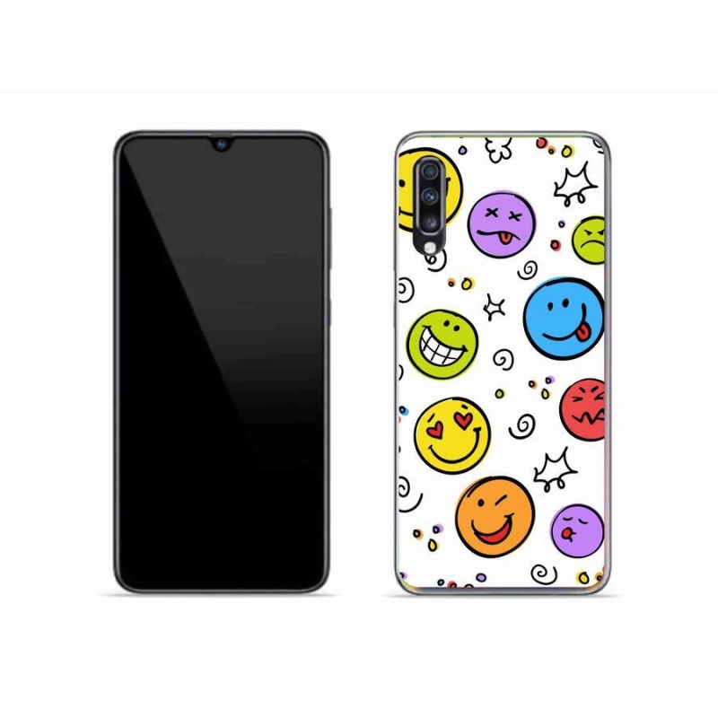 Gél borító mmCase Samsung Galaxy A70 készülékhez - smiley-k
