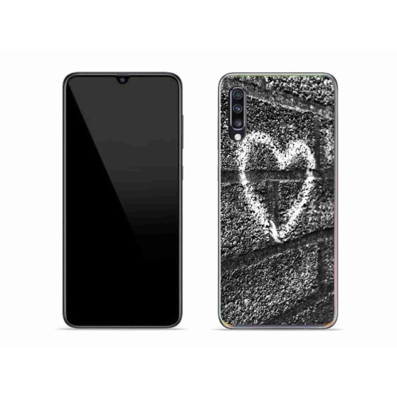 Gél borítás mmCase Samsung Galaxy A70 készülékhez - szív a falon
