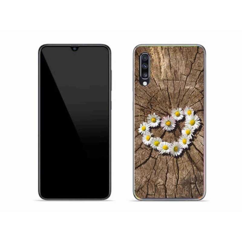 Gél védőhuzat mmCase mobiltelefonhoz Samsung Galaxy A70 - százszorszépek szíve