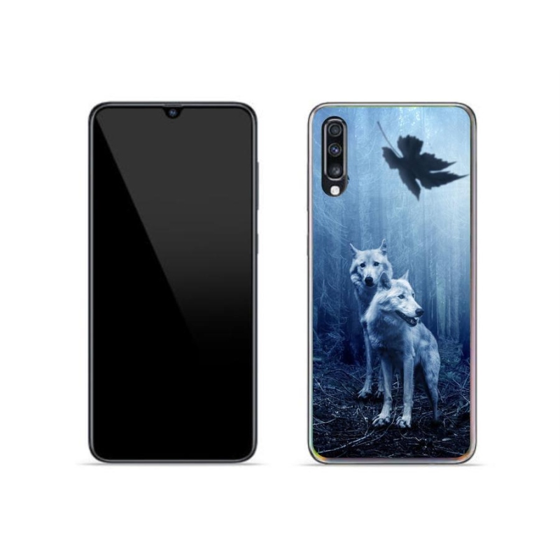 Gél borítás mmCase mobil Samsung Galaxy A70 - farkasok az erdőben