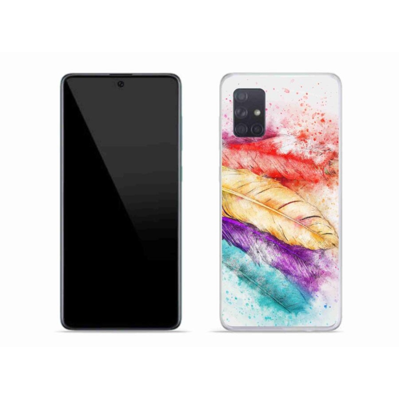 Gél borítás mmCase a mobiltelefon Samsung Galaxy A71 - színes tollak