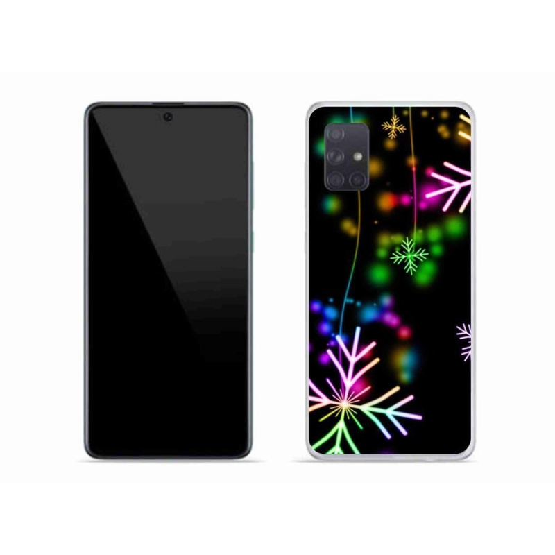 Gél borítás mmCase a mobil Samsung Galaxy A71 - színes pelyhek
