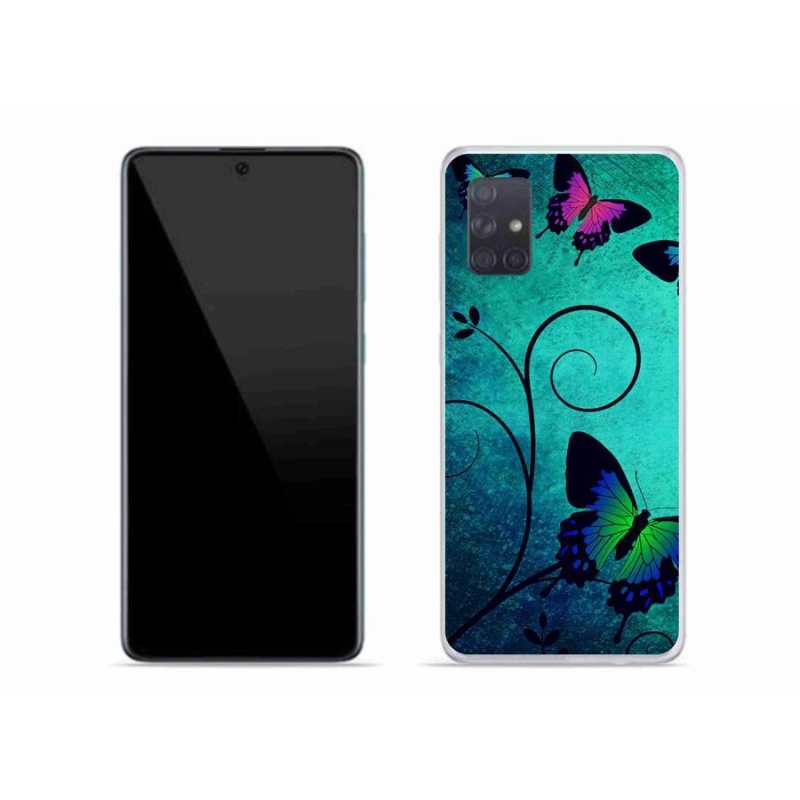 Gél borító mmCase mobiltelefonhoz Samsung Galaxy A71 - színes pillangók
