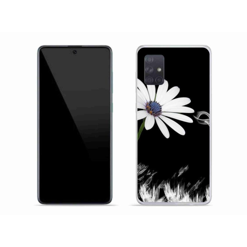Gél védőhuzat mmCase Samsung Galaxy A71 - fehér virág