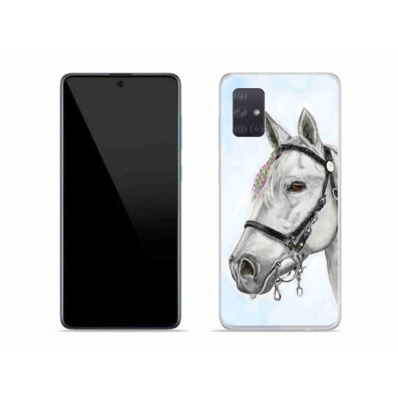 Zselés borítás mmCase Samsung Galaxy A71 - fehér ló 1