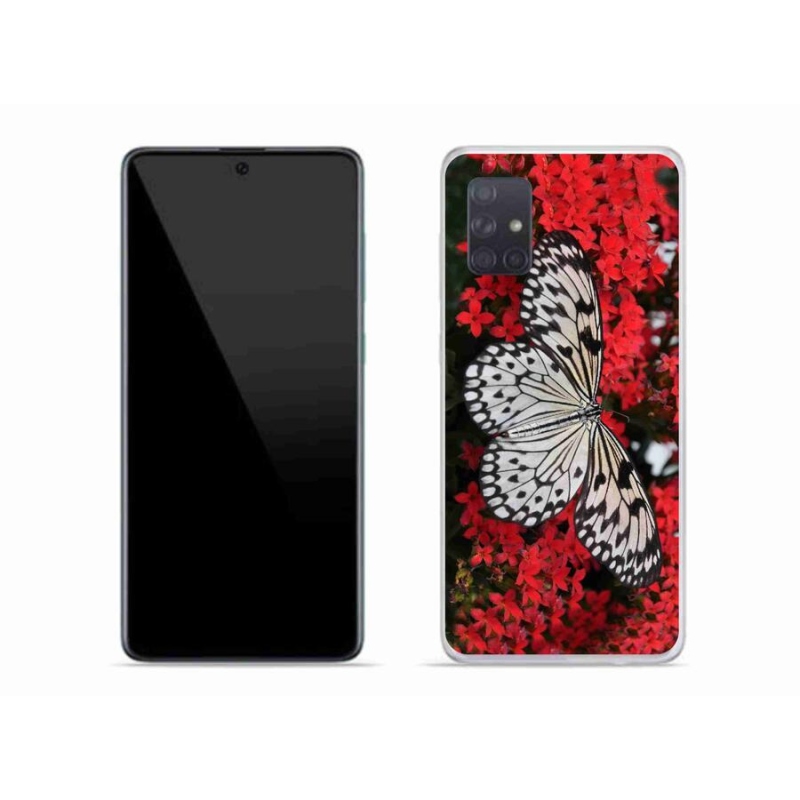 Zselés borítás mmCase Samsung Galaxy A71 - fekete-fehér pillangó 1