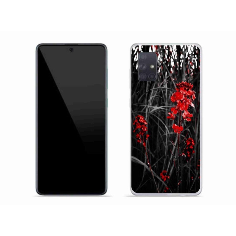 Gél borítás mmCase Samsung Galaxy A71 - piros növényhez