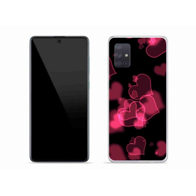 Gél védőhuzat mmCase Samsung Galaxy A71 - piros szívek