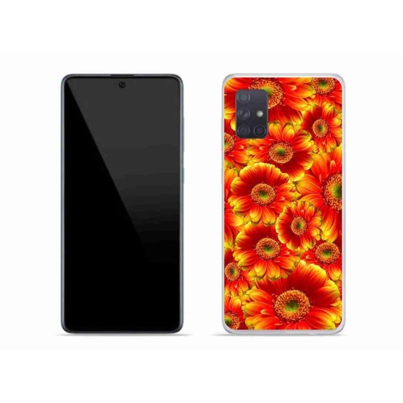 Gél védőhuzat mmCase mobiltelefonhoz Samsung Galaxy A71 - gerbera 1