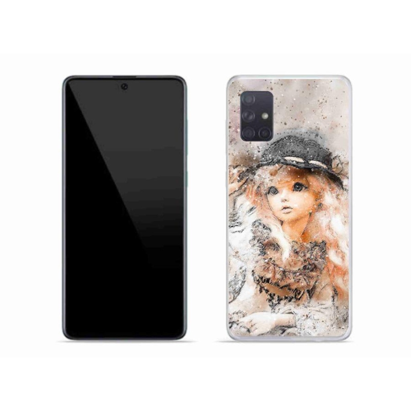 Gél borítás mmCase Samsung Galaxy A71 készülékhez - lány kalapban