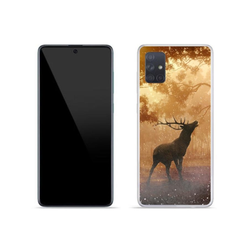 Zselés borítás mmCase Samsung Galaxy A71 készülékhez - szarvas a vadászaton
