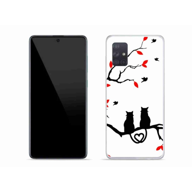 Gél borítás mmCase Samsung Galaxy A71 készülékhez - macska szeretet