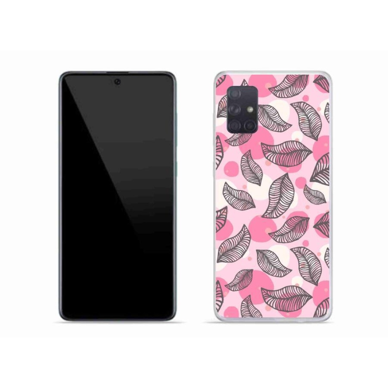 Gél borítás mmCase Samsung Galaxy A71 készülékhez - rajzfilm hulló levelek