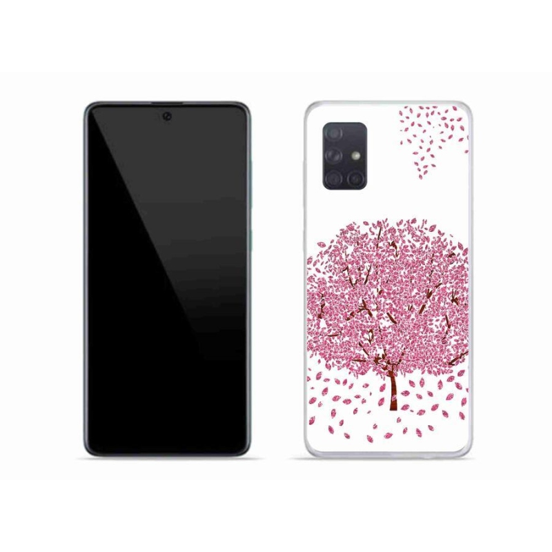 Gél borító mmCase mobiltelefonhoz Samsung Galaxy A71 - rajzfilm fa levelekkel