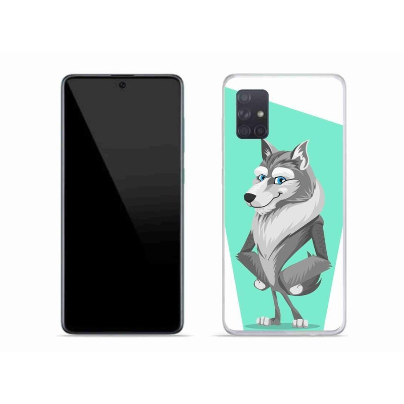 Zselés borítás mmCase Samsung Galaxy A71 - rajzfilm farkashoz