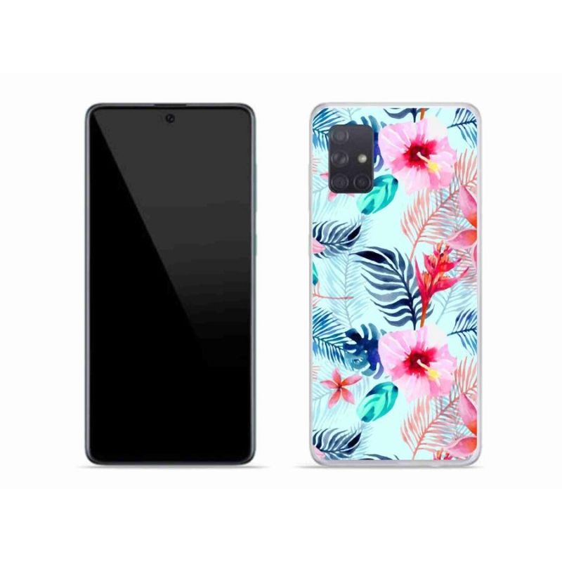 Gél védőhuzat mmCase mobiltelefonhoz Samsung Galaxy A71 - virágok