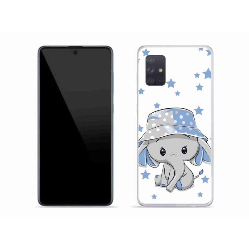 Zselés borítás mmCase Samsung Galaxy A71 - kék elefánthoz