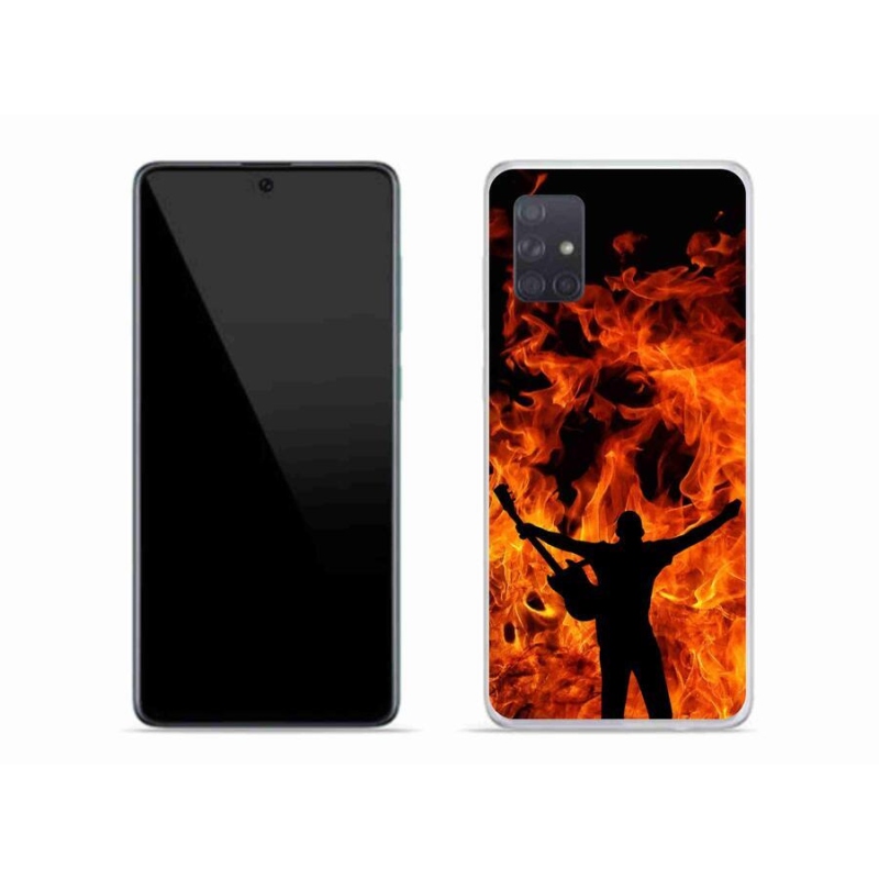 Gél borítás mmCase mobil Samsung Galaxy A71 - zenész és tűz