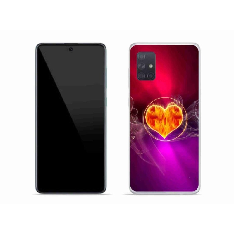 Gél borítás mmCase mobiltelefonhoz Samsung Galaxy A71 - tüzes szív