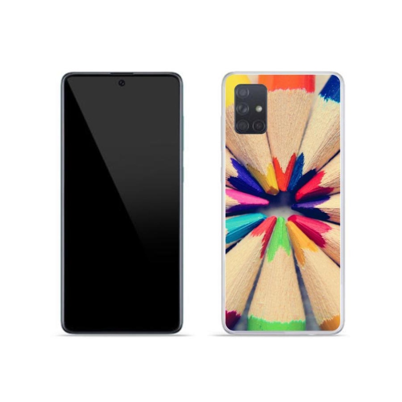 Gél védőhuzat mmCase Samsung Galaxy A71 készülékhez - zsírkréták