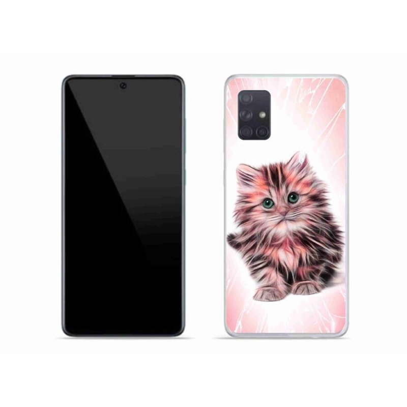 Gél borítás mmCase Samsung Galaxy A71 készülékhez - aranyos cica