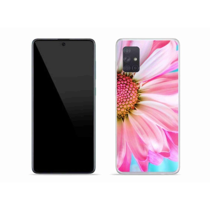 Gél védőhuzat mmCase Samsung Galaxy A71 - rózsaszín virág