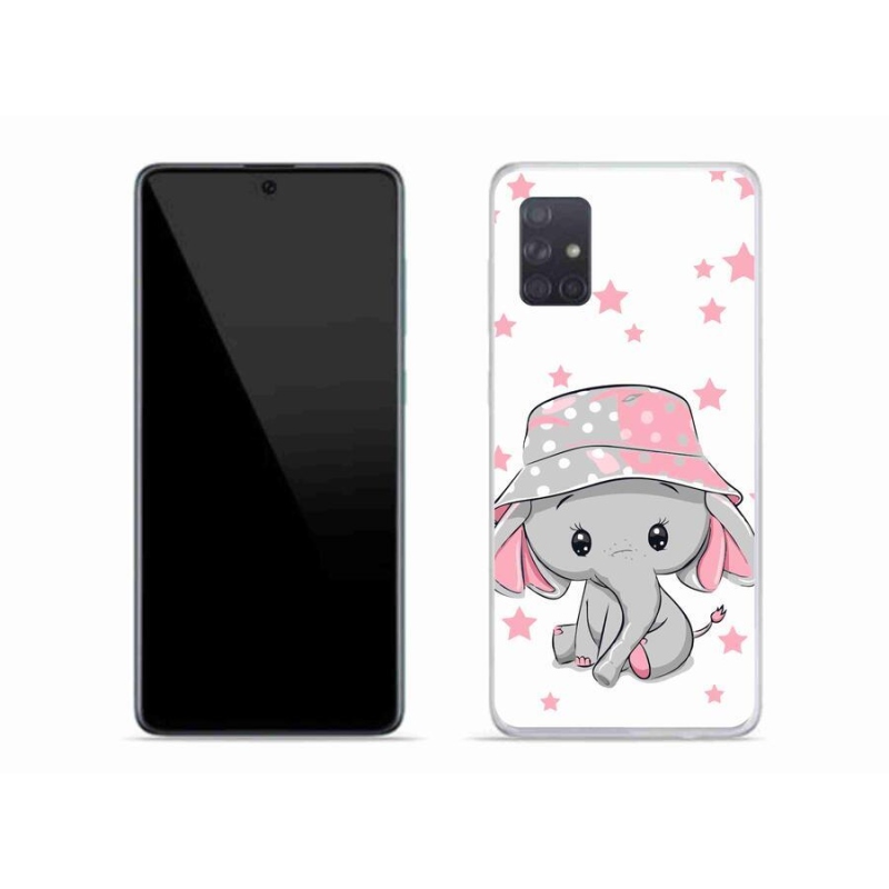 Zselés borítás mmCase Samsung Galaxy A71 - rózsaszín elefánthoz