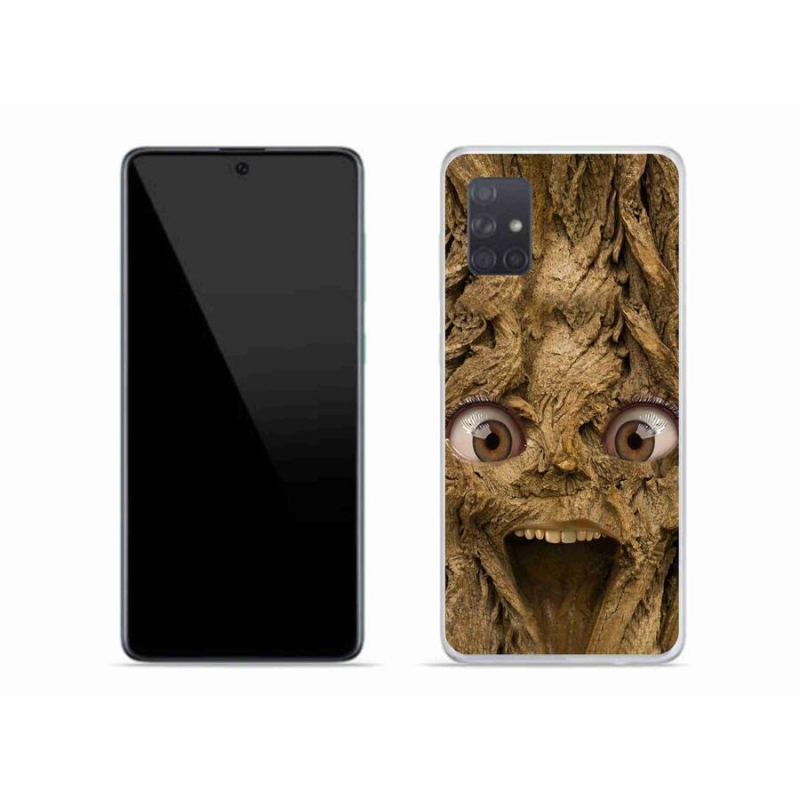 Gél borítás mmCase Samsung Galaxy A71 készülékhez - vidám fa szemekkel