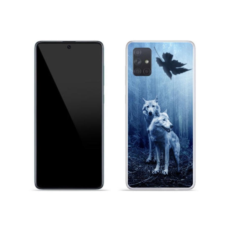 Gél borítás mmCase mobil Samsung Galaxy A71 - farkasok az erdőben