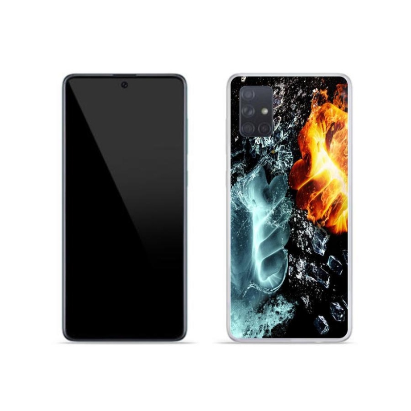 Zselés borítás mmCase Samsung Galaxy A71 - víz és tűz