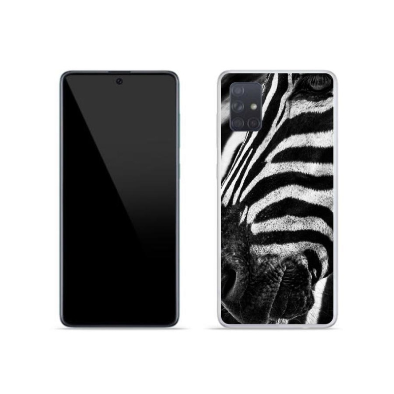 Zselés borítás mmCase Samsung Galaxy A71 készülékhez - zebra