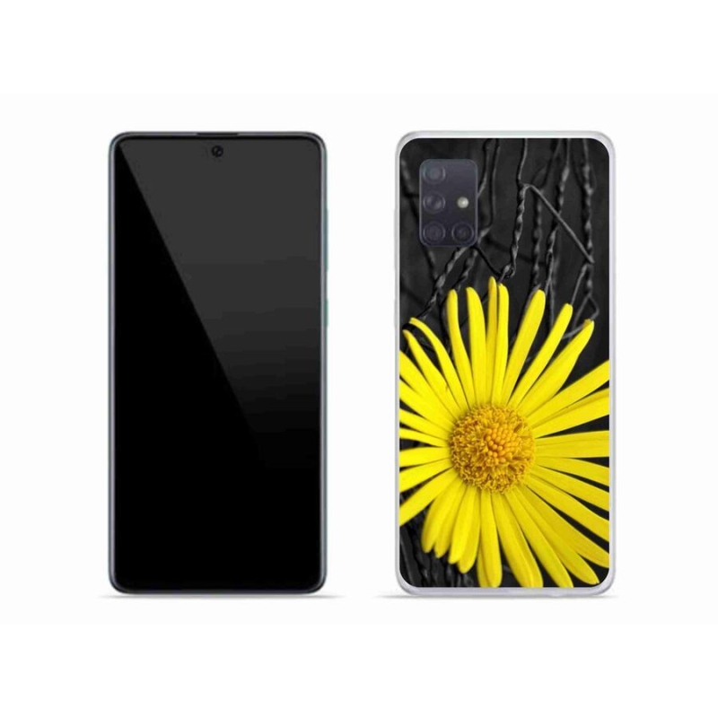 Gél védőhuzat mmCase Samsung Galaxy A71 - sárga virág