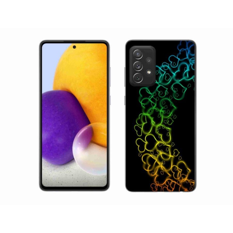 Zselés borítás mmCase Samsung Galaxy A72/A72 5G - színes szívek