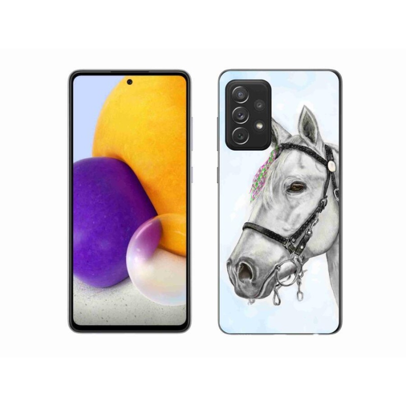 Zselés borítás mmCase Samsung Galaxy A72/A72 5G - fehér ló 1