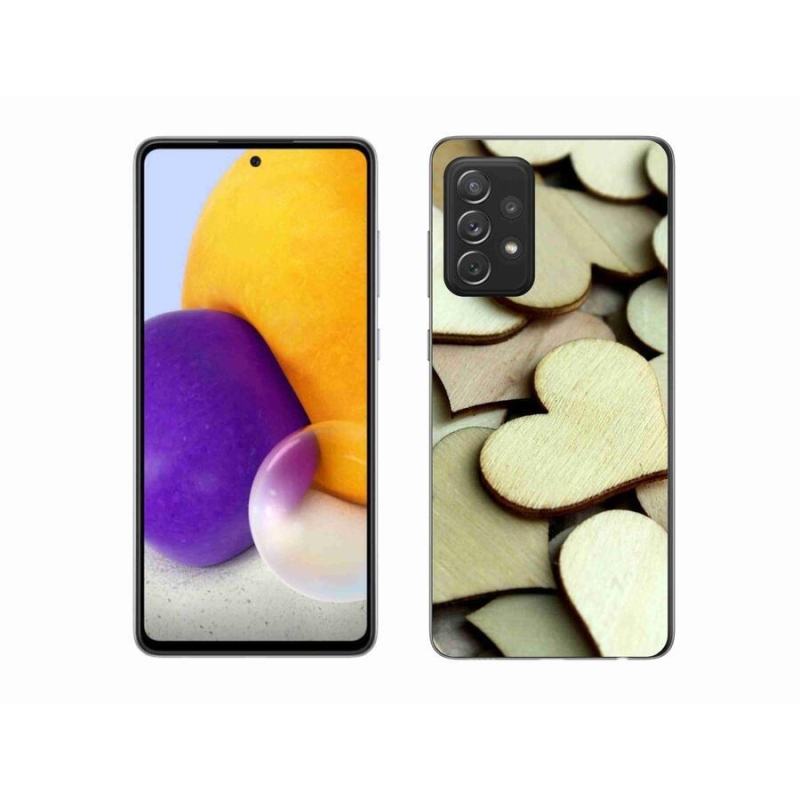 Zselés borítás mmCase Samsung Galaxy A72/A72 5G - fából készült szívek