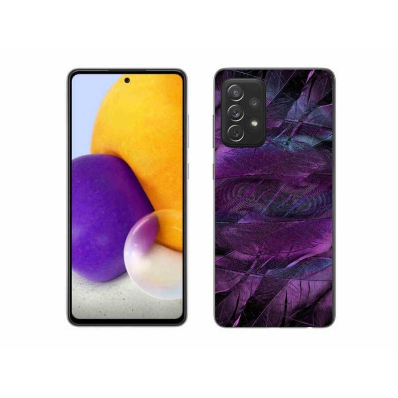 Gél védőhuzat mmCase Samsung Galaxy A72/A72 5G - lila tollakhoz