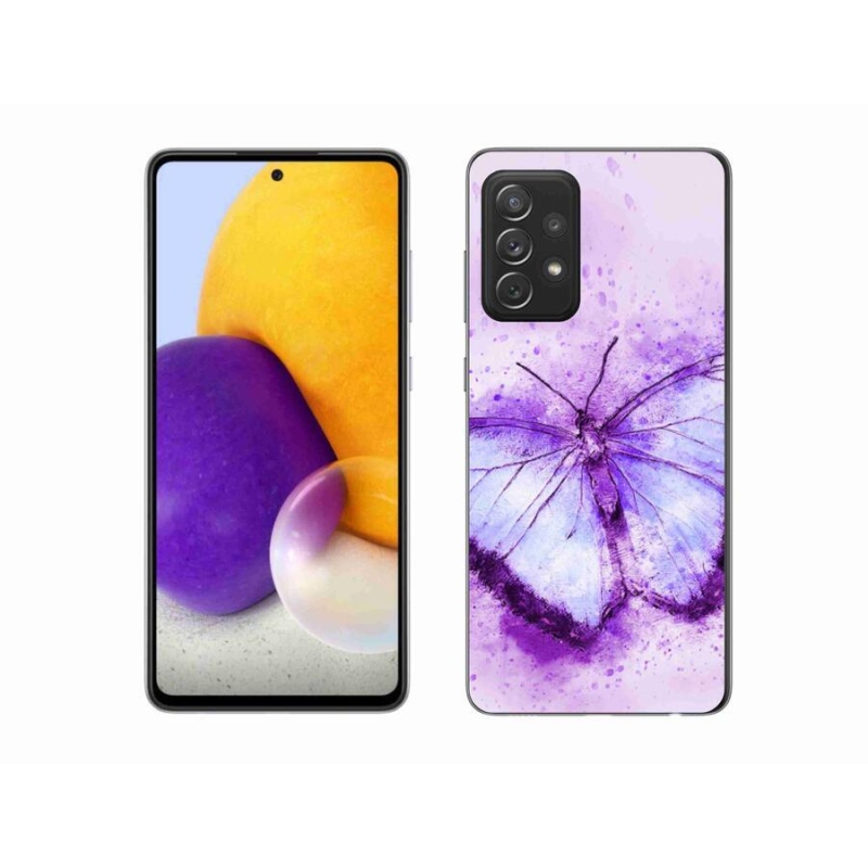 Gél védőhuzat mmCase Samsung Galaxy A72/A72 5G - lila pillangó