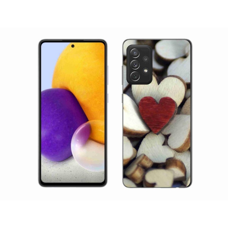 Gél védőhuzat mmCase Samsung Galaxy A72/A72 5G - gravírozott piros szív