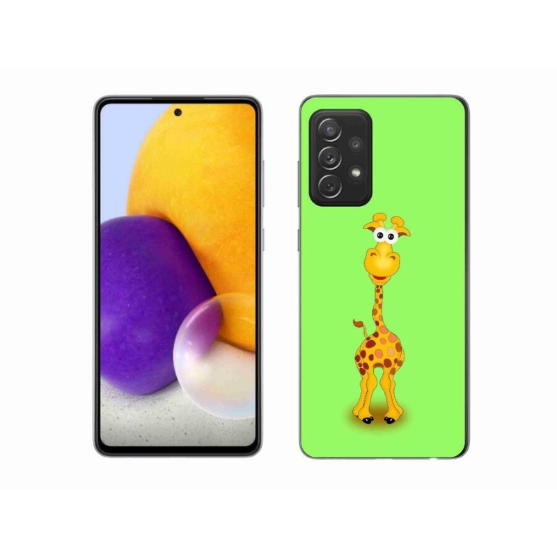 Zselés borítás mmCase Samsung Galaxy A72/A72 5G - rajzfilm zsiráfhoz