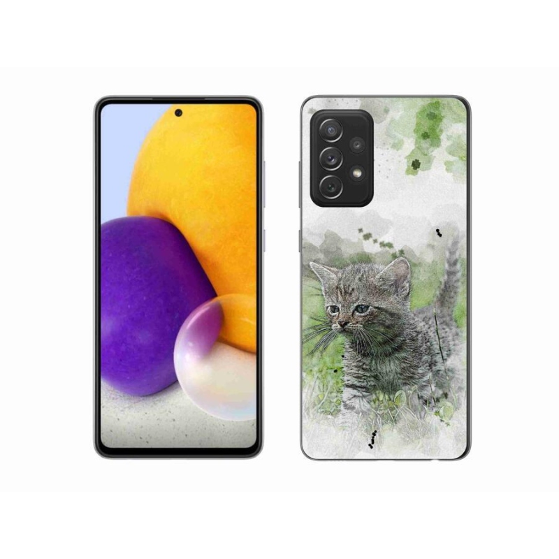 Gél borítás mmCase Samsung Galaxy A72/A72 5G - aranyos cica 1