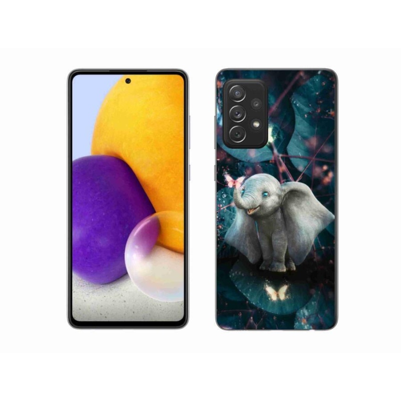 Gél borítás mmCase Samsung Galaxy A72/A72 5G - aranyos elefánt - Samsung Galaxy A72/A72 5G számára